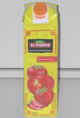 Tomatensaft.

Antragsangaben (als zutreffend unterstellt): Zutaten: Tomatensaft aus Konzentrat 97 %, Zucker, Chili Aroma, Säuerungsmittel: Citronensäure, Meersalz.

Beschaffenheit der vorgelegten Warenprobe: rotbraune, trübe Flüssigkeit, feinverteiltes Fruchtfleisch enthaltend, würzig, scharf und nach Tomatensaft schmeckend, abgefüllt in einer mehrsprachig bedruckten Verbundpackung mit einem deklarierten Inhalt von 1 l.
Trockenstoff (Anhang zur Verordnung (EWG) Nr.1979/82): 7 GHT oder mehr.
Dichte bei 20 °C (gem. Zutatenliste): mehr als 1 g/l; Gewicht des Inhalts von 1 l: mehr als 1 kg.
 
Tomaten, anders als mit Essig oder Essigsäure zubereitet oder haltbar gemacht, andere als ganz oder in Stücken, mit einem Trockenmassegehalt von weniger als 12 GHT, in unmittelbaren Umschließungen mit einem Gewicht des Inhalts von mehr als 1 kg.