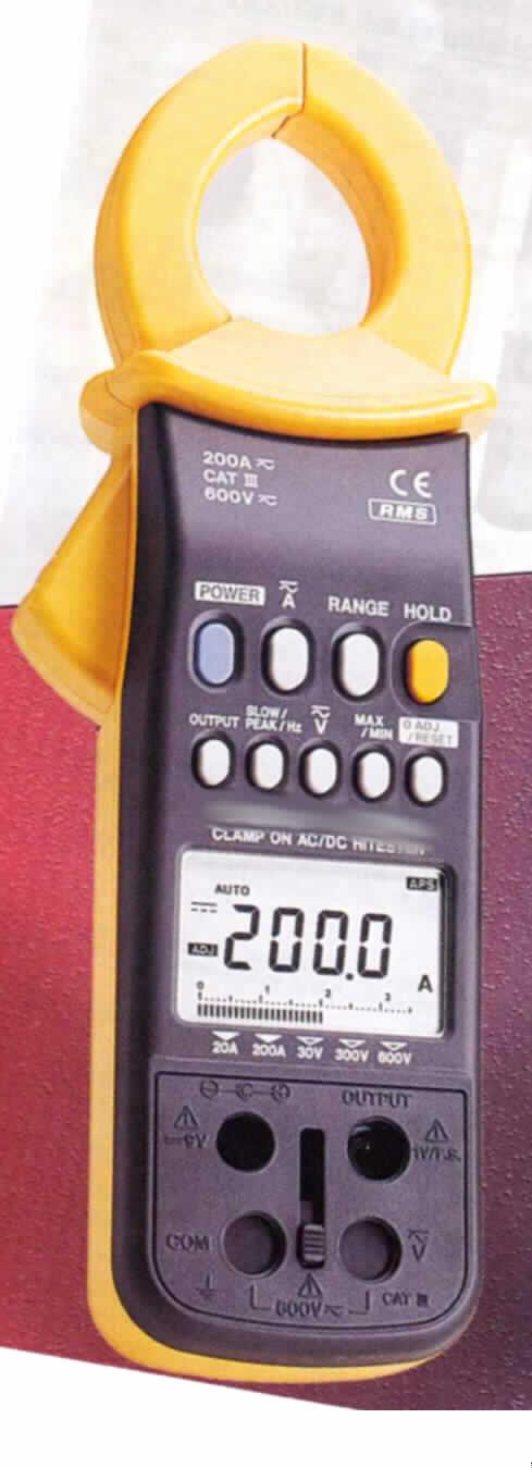 Gerät zum Messen elektrischer Größen, Vielfachmessgerät, mit Registriervorrichtung, sog. digitales Zangenmultimeter Artikelnummer 3284 zum Messen von Spannung und Stromstärke, nicht für zivile Luftfahrzeuge, nicht zum Messen oder Prüfen von Halbleiterscheiben oder Halbleiterbauelementen.
Es handelt sich um ein ca. 62 x 230 x 39 mm großes, netz- bzw. batteriebetriebenes Gerät mit LCD Anzeige, zangenähnlichem Sensor und Prüfkabel (siehe Abbildung). 
Das Gerät misst die Stromstärke bis 200 A bei Gleich- und Wechselstrom und die Spannung bis 600 V. Die maximale Dicke des zu messenden Leiters beträgt 33 mm.
Das Gerät wird zur Messung von Wechsel- und Gleichstrom in Stromversorgungsnetzen verwendet.
Das Zangenmultimeter ist in einem speziellen Etui verpackt.