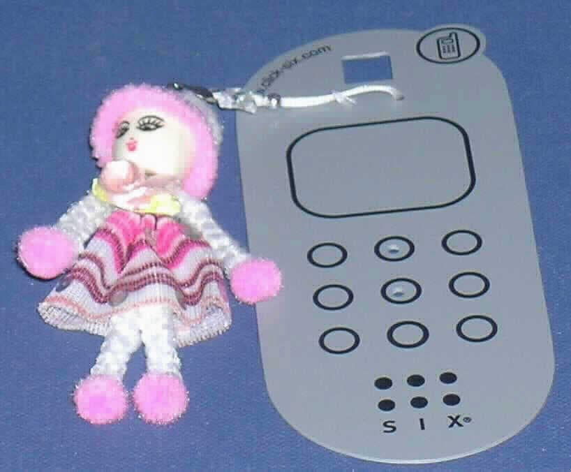 Puppe, die Nachbildung eines Menschen darstellend, keine handgearbeitete dekorative Puppe in für das Ursprungsland charakteristischer Volkstracht, sog. Handyanhänger.

Die an einem Mobiltelefon zu befestigende Ware stellt ein ca. 8 cm großes, mit einer Strickmütze sowie einem -kleid bekleidetes Mädchen dar und ist mit einer abnehmbaren Aufhängeschlaufe versehen. Arme und Beine sind aus Spinnstoffkordeln gefertigt, der mit einem Gesicht bemalte Kopf besteht aus Holz. Die Hände und Füße des Mädchens werden durch pinkfarbene Pompons angedeutet.

Die bewegliche Puppe dient im Wesentlichen der spielerischen Unterhaltung von Personen und ist auf einer Verkaufskarte aus Kunststoff für den Einzelverkauf aufgemacht.

Ein Bild der Ware befindet sich im Internet unter:
http://europa.eu.int/comm/taxation_customs/dds/de/ebticau.htm.