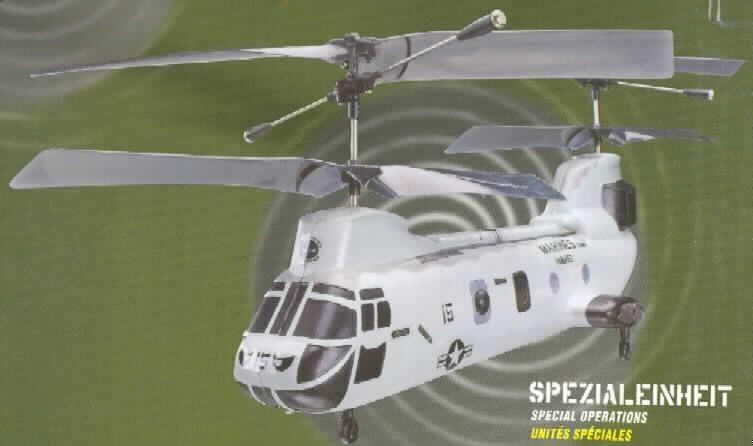 Anderes als zuvor von der Position 9503 erfasstes Modell mit eingebautem Motor, aus Kunststoff, sog. Fire Strike Pro.
Es handelt sich um ein ca. 21 cm langes, leichtes, graues Modell eines Transporthubschraubers mit erkennbarem Zubehör, hauptsächlich für dieses Modell, in Form einer Infrarot-Fernsteuerung. Der Hubschrauber besteht überwiegend aus Styropor, besitzt einen in den Rumpf eingebauten kleinen Elektromotor und ist mit einem Empfänger, zwei Doppelrotorkonstruktionen mit jeweils gegenläufigen Rotorblättern, zwei Stabilisatoren und einem dreirädrigen Fahrwerk ausgestattet sowie mit dem Schriftzug "Marines" und mehreren Kennzahlen versehen. Zusätzlich sind unter dem Rumpf eine Ladebuchse und ein On-/OFF-Schalter angebracht. 
Die Infrarot-Fernsteuerung ist mit zwei Reglern (Richtung und Geschwindigkeit), Rädern für die Trimmung, einem Sender und einem passgenauen Ladekabel für den Hubschrauber versehen. 
Beide Waren werden gleichermaßen von der o.a. Codenummer erfasst und sind gemeinsam mit einer Gebrauchsanweisung in einem Karton für den Einzelverkauf aufgemacht.

Ein Bild der Ware befindet sich im Internet unter http://ec.europa.eu/taxation_customs/dds/ebticau_de.htm.