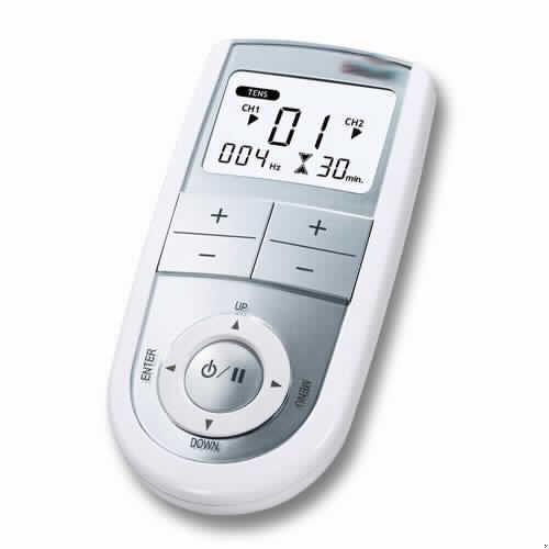Medizinisches Gerät zur Nervenreizung, sog. Elektrostimulationsgerät EM 41 Digital TENS/MENS, in Form einer funktionellen Einheit, im Wesentlichen bestehend aus einem annähernd rechteckigen, mit drei Batterien, einer Tastatur und einem Display versehenen 2-Kanal-Impulsgerät, das über Kabel mit vier Klebeelektroden verbunden ist. Die Klebeelektroden werden an die zu stimulierenden Körperpartien eines Patienten angebracht. Bei Betätigen des Impulsgerätes werden elektrische Impulse über die Elektroden an den Körper abgegeben, die wiederum zu einer Nerven- bzw. Muskelstimulation führen. Die Ware dient insbesondere zur Behandlung von unterschiedlichen Schmerzzuständen und Muskelverspannungen.

Ein Bild der Ware befindet sich im Internet unter http://ec.europa.eu/taxation_customs/dds/ebticau_de.htm.