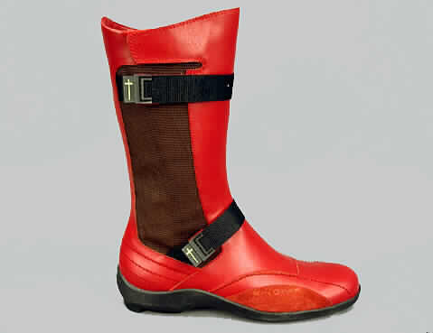 Freizeitschuhe (Stiefel) - siehe Bild
- mit Laufsohlen aus Kautschuk (lt. Antrag),
- mit Oberteil aus Leder (den größten Teil der Außenfläche bildend) und Spinnstoff,
- mit Reißverschluss und drei Klettverschlüssen, 
- ohne Metallschutz in der Vorderkappe,
- den Knöchel, jedoch nicht die Wade bedeckend (Schafthöhe: ca. 25 cm),
- mit einer Länge der Innensohle von mehr als 24 cm,
- nicht als Männer- oder Frauenschuhe erkennbar.