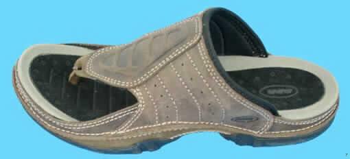 Freizeitschuhe (siehe Photographie)
- mit Laufsohlen aus (lt. Antrag) Kautschuk,
- mit Oberteil aus Leder,
- mit nicht geschlossenem Blatt,
- mit einer Randeinfassung aus Spinnstoff,
- nicht den Knöchel bedeckend,
- mit einer Höhe des Absatzes von weniger als 3 cm,
- mit einer Länge der Innensohle von mehr als 24 cm,
- nicht als Männer- oder Frauenschuhe erkennbar