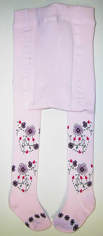 Strumpfhose, Artikel 86658, Größe 86/92, siehe Foto,
- aus 2,5 mm dicken, buntgewirkten, elastischen Schlingengewirken aus laut Textiletikett 
  80% Baumwolle, 15% Polyamid und 5% Elastan (Elastomergarn; beides synthetische 
  Chemiefasern) mit Schlingen aus laut ergänzenden Antragsangaben 100% Baumwolle,
- in der Taille abschließend, mit einem 4 cm breiten, elastischen Bund,
- im Gesäß mit einem erweiternden Einsatz,
- mit Fußteil mit ausgearbeiteter Ferse,
- kann aufgrund der Doppelgröße 86/92 sowohl von Kleinkindern als auch von größeren 
  Kindern gleichermaßen getragen werden, somit kein Bekleidungszubehör für Kleinkinder 
  der Position 6111.