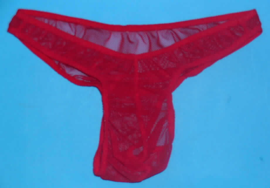 Slipähnliches Kleidungsstück für Männer, sog. Herrenslip, Hersteller-Artikelnummer 1564, Größe S, siehe beigefügtes Foto, in Erwachsenengröße,
- aus 0,5 mm dicken, einfarbigen, netzartig durchbrochenen Gewirken aus lt. Antrag 90%
  Polyamid und 10% Spandex (beides Chemiefasern),
- als Slip ohne Eingriff gearbeitet,
- in der Taille abschließend, mit einem elastischen Taillenbund,
- ohne Öffnung und ohne Verschluss, 
- aufgrund des anatomischen Schnitts als Männerkleidung erkennbar, 
- im Schritt nicht doppelt gearbeitet und ohne Hygieneeinlage, kennzeichnet sich jedoch
  aufgrund der Ausstattung und des Verwendungszwecks als slipähnliches Kleidungsstück, 
- mit hohen Beinausschnitten, an den Rändern mit elastischen Bändern gesäumt.