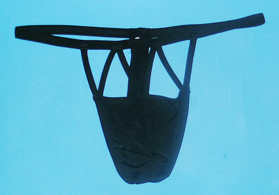 Slipähnliches Kleidungsstück für Männer, sog. Herrenslip, Hersteller-Artikelnummer 1533, Größe S, siehe beigefügtes Foto, Größe S,
- aus 0,4 mm dicken, einfarbigen Gewirken aus lt. Antrag 90% Polyamid und 10% Spandex 
  (beides Chemiefasern),
- in der Taille abschließend, mit einem elastischen Taillenbund,
- ohne Öffnung und ohne Verschluss,
- vorn unterhalb der Taille bis zum Schambereich aus sechs, schmalen, elastischen
  Gewirkestreifen,
- aufgrund des anatomischen Schnitts als Männerkleidung erkennbar, 
- mit einem schmalen Streifen aus Gewirken im Gesäßbereich, der bis an die Taille reicht,
- im Schritt nicht doppelt gearbeitet und ohne Hygieneeinlage, kennzeichnet sich jedoch
  aufgrund der Ausstattung und des Verwendungszwecks als slipähnliches Kleidungsstück.
