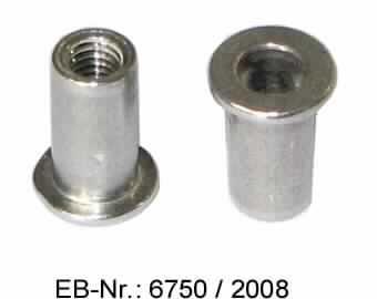 "Blindnietmuttern aus Alu"; es handelt sich um zylindrische Erzeugnisse aus Aluminium mit Schaft (Außendurchmesser: etwa 6 mm) mit Innengewinde (M4) und gelochtem Setzkopf (Außendurchmesser: etwa 9 mm, Innendurchmesser: etwa 6 mm). Die Schaftlänge beträgt etwa 11 mm.
Die Erzeugnisse werden mittels eines speziellen Setzwerkzeuges in ein vorgegebenes Bohrloch eingedrückt und der Nietschaft ringförmig gestaucht. Das Gewinde verbleibt dauerhaft im Bohrloch. Die Erzeugnisse dienen in Verbindung mit einer Schraube als Niet- und gleichzeitige Schraubverbindung, insbesondere für dünne Materialien.
(Antragstellerangaben).

Abbildung siehe Anlage.

Derartige Erzeugnisse gehören als "andere, den Muttern ähnliche Waren aus Aluminium" zur Codenummer 7616 1000 99 des Integrierten Zolltarifs der EG (TARIC).