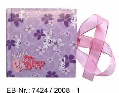 Es handelt sich um ein gebundenes Büchlein mit dem Aufdruck "Littlest Pet Shop" (Format etwa 7,9 x 7,9 cm, Umfang 24 Seiten). Sechzehn Seiten sind dazu bestimmt durch kurze handschriftliche Eintragungen in der Art eines Steckbriefes (z.B. Name, Adresse, Geburtstag, Hobbys, Lieblingsfarbe) vervollständigt zu werden bzw. bieten Raum zum Eintragen einer geheimen Nachricht und kurzer Geschichten. Daneben ist Platz zum Einkleben kleiner Fotos. Außerdem sind eine Anleitung zu einer Pyjama-Party, zwei Bilder zum Ausmalen sowie zahlreiche grafische Darstellungen zur Verzierung abgedruckt. Das Büchlein kann durch zwei an den Buchdeckeln befestigte Spinnstoffbänder verschlossen werden. 

Abbildung siehe Anlage.

Das Erzeugnis befindet sich gemeinsam mit Aufklebern aus Papier und einem Armreifen in einer Kunststoffdose (alle nicht Gegenstand dieser vZTA) und ist in einem Kunststoffbeutel verpackt.

Derartige Waren gehören als "Merkbücher und Notizbücher, ohne Kalendarium, aus Papier oder Pappe" zur Codenummer 4820 1030 00 0 des Elektronischen Zolltarifs.