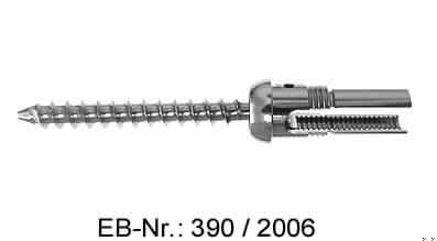 "Langkopfschraube"; das sind Schrauben zur Wirbelsäulenfixation aus einer Titanlegierung mit gewichtsmäßig vorherrschendem Titangehalt (TiAl6V4, lt. Antragstellerangabe) mit zu einem, zu abbrechbaren, U-förmigen Gewindeflanken mit Innengewinde und teilweise Außengewinde ausgearbeiteten Kopf, einem bis zum Kopf reichendem Gewinde und halbrundem Schaftende.
Die Erzeugnisse werden in der Operationstechnik innerhalb eines Wirbelsäulenimplantatsystems zur Aufnahme und Befestigung eines die Wirbelsäule stabilisierenden Stabes (nicht Gegenstand dieser vZTA) verwendet und sind zum Verbleib im menschlichen Körper bestimmt. Die Gewindeflanken werden mittels eines entsprechenden Werkzeuges oberhalb des Außengewindes von der Schraube abgebrochen.
Gesamtlänge: ca. 7,7 cm
Die Erzeugnisse sind einzeln, gemeinsam mit einem Beipackzettel, in einem Kunststoffbeutel (nicht steril) für den Einzelverkauf aufgemacht.

Abbildung siehe Anlage.

Derartige Erzeugnisse gehören als "andere Waren aus Titan" zur Codenummer 8108 9090 99 des Integrierten Zolltarifs der EG (TARIC).