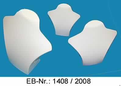 Bei dem als "Büsten-Set" bezeichneten Erzeugnis handelt es sich um drei unterschiedlich große (Höhe und Breite etwa 13, 19 und 23 cm; Tiefe etwa 5, 6 und 8 cm), durch Falten und Ineinanderstecken gefertigte Aufsteller in Form stilisierter menschlicher Oberkörper. Das Material besteht aus gestrichener Pappe, welche auf der Schauseite mit einer ledernarbig geprägten Folie aus geschäumter Kunststofffolie überzogen ist. Die Folie ist mit einem einfarbigen, dichten Gewebe unterlegt, welches dicker als die Folie ist. Die Pappe weist eine Stärke von etwa 1 mm, Kunststofffolie und Gewebe zusammen eine Stärke von etwa 0,4 mm auf. 
Die drei Büsten sind verpackt in einem Pappkarton und sollen in Schaufenstern und Verkaufsräumen zum Präsentieren von Schmuckwaren verwendet werden.
Abbildung siehe Anlage.

Derartige Erzeugnisse gehören als "andere Waren aus Pappe" zur Codenummer 4823 9085 90 des Integrierten Zolltarifs der Europäischen Gemeinschaft (TARIC). Da ein für das Ganze charakterbestimmender Stoff nicht ermittelt werden kann, ist die Ware von den gleichermaßen in Betracht kommenden Positionen (3926 und 4823) in die in der Nomenklatur zuletzt genannten Position zuzuweisen.