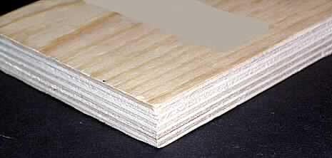 Sperrholzplatte,
- rechteckig zugeschnitten, in den Abmesssungen von 2440 x 1220 x 18 mm,
- nach dem vorgelegten Warenmuster aus 13 aufeinander geleimten Furnieren aus Holz mit
  einer Dicke von weniger als 6 mm, deren Faserrichtungen im 90-Grad-Winkel 
  gegeneinander versetzt sind,
- mit äußeren Lagen aus Nadelholz und Mittellagen aus Laubholz (lt. Angaben der
  Antragstellerin).
  
(Abbildung siehe Anlage)

"Sperrholz aus Laub- und Nadelholz, ausschließlich aus Furnieren mit einer Dicke von 6 mm 
 oder weniger, mit äußeren Lagen aus Nadelholz (Pinie, kein tropisches Holz im Sinne der 
 UPosAnm 1 zu  Kapitel 44)"