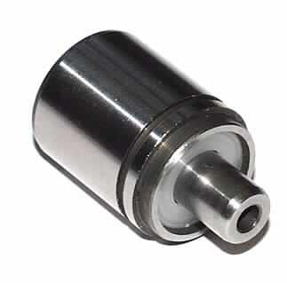 Zweireihiges Kugellager (sog. Festlager)
- aus einem zylindrischen Außenring (Länge von 22 mm, größten äußeren Durchmesser von 
  18 mm) mit einer radialen Nut im Endbereich, einer dazu parallel verlaufenden Quer-
  schnittsreduzierung an einem Ende des Außenrings und zwei parallelen in der inneren 
  Fläche eingearbeiteten Laufrillen für radiale Kugel-Umläufe, einem Innenring in Form einer 
  Welle  (Länge von 30 mm und einem größten äußeren Durchmesser von 7,5 mm) mit einer 
  Montage-Axialbohrung an einem Ende und zwei parallelen Laufrillen für die Kugel-Umläufe 
  am Wellen-Umfang sowie darin umlaufende Kugel (Wälzkörper), - Abbildung siehe Anlage -,
- zum Einbau in den Arm des Spulrahmens einer Kreuzspulmaschine (sog. Autoconer),
- zum reibungsarmen Lagern von Spulenhülsen.

"Wälzlager (Kugellager) mit einem größten äußeren Durchmesser von 18 mm - sog. 
 Festlager für Autoconer"
