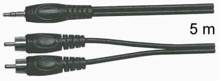 Audioverbindungskabel (Abbildung siehe Anlage),
- aus zwei isolierten elektrischen Kabeln (Länge von 5 m) mit zwei Cinchsteckern auf
  einer Seite und einem Klinkenstecker 3,5 mm auf der anderen Seite,
- für eine Spannung von weniger als 1000 V,
- zur Verbindung von Geräten im Audiobereich.

"Isolierte elektrische Kabel, keine Koaxial- oder Zündkabel, für eine Spannung von 1 000 V
 oder weniger, mit Anschlussstücken versehen, nicht von der für die Telekommunikation
 verwendeten Art - Audioverbindungskabel"