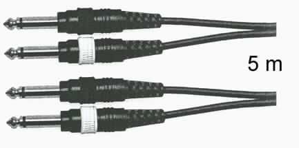 Audioverbindungskabel (Abbildung siehe Anlage),
- aus zwei isolierten elektrischen Kabeln (Länge von 5 m) mit je zwei Klinkensteckern 6,3 mm (mono)
  auf beiden Seiten,
- für eine Spannung von weniger als 1000 V,
- zur Verbindung von Geräten im Audiobereich.

"Isolierte elektrische Kabel, keine Koaxial- oder Zündkabel, für eine Spannung von 1 000 V
 oder weniger, mit Anschlussstücken versehen, nicht von der für die Telekommunikation
 verwendeten Art - Audioverbindungskabel"