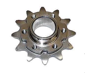 Kettenrad
- aus einem maßhaltig gefertigten Grundkörper aus Stahl mit Rundum-Zahnkranz (Zähne-
  zahl 12, Kettenraddurchmesser 54 mm) und einer Bundbuchse (Innendurchmesser 18 mm)
  - Abbildung siehe Anlage -,
- zum Einbau in das Getriebe eines Treppensteigers.

"Kettenrad, kein Teil von Lagergehäusen für Wälzlager, kein Gusserzeugnis"