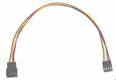 Elektrisches Kabel,
- 300 mm langes Kabel mit 4 einzelnen isolierten Leitern, an beiden Enden mit einem 
  Anschlussstück  versehen,
- für eine Spannung von 300 V,
- zur Verwendung als Verbindungskabel für Lüfter.


"Isoliertes elektrisches Kabel, kein Koaxial- oder Zündkabel, für eine Spannung von 1000 V
 oder weniger, mit Anschlussstücken versehen, nicht von der für die Telekommunikation
 verwendeten Art; Verbindungskabel"