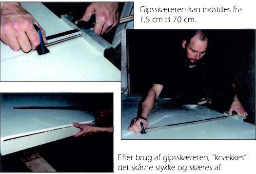 Gipsskærer

Værktøjet er fremstillet af alluminium, og samlet med rustfri skruer/fingerskruer.

Beskrivelse:
Gipsskæreren består af centralt stykke aluminium, med et målebånd med cm-angivelse (0-70 cm) ilagt.

Et tværstykke er fastgjort i den ene ende med en fingerskrue, som muliggør justering/indstilling af værktøjet på et ønsket mål. I den anden ende er monteret en holder, beregnet til under låget at kunne placere et vendbar blad fra en standard stanley kniv.