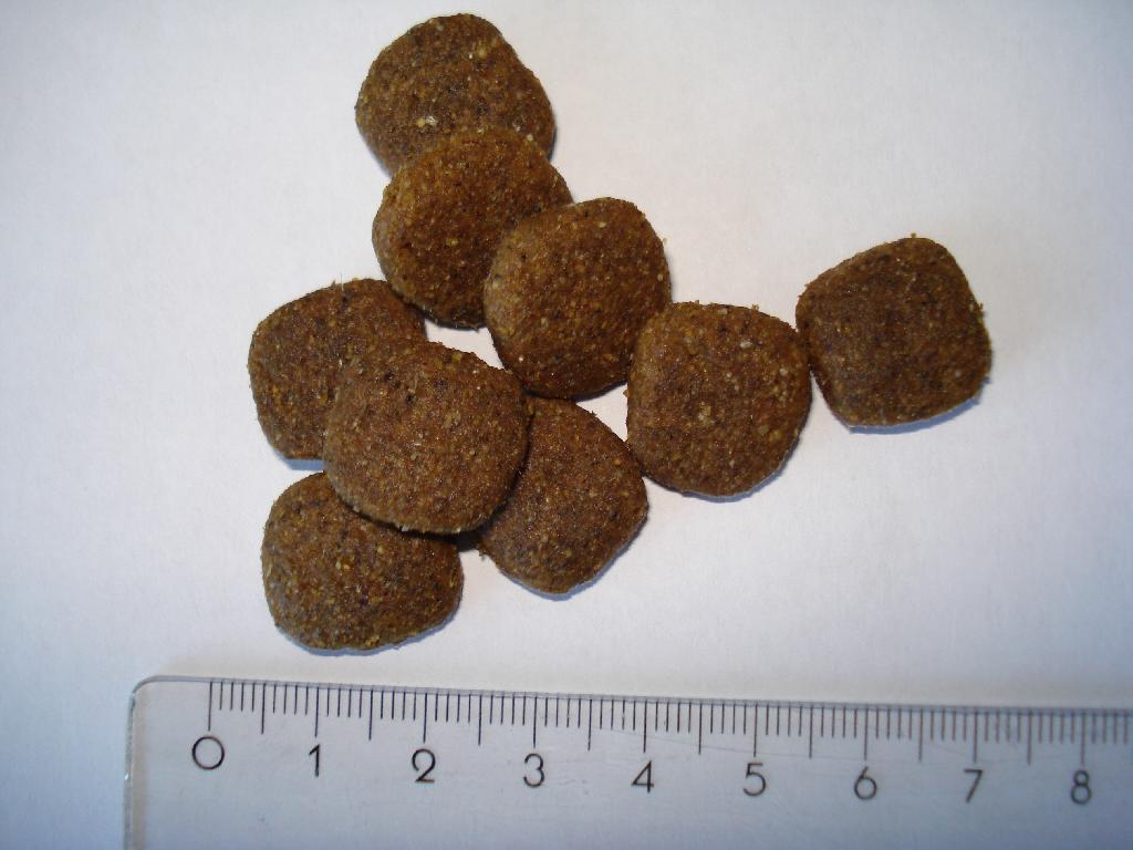 Varen betegnes som fuldfoder til hunde. Varen foreligger som firkantet piller med afrundede hjørner, ca. 1,7 x 1,7 cm. Efter det oplyste importeres varen i papirspose indeholdende 20 kg pr pose til detailsalg. 

Der er oplyst følgende ingredienser: 
Chicken By-Product Meal, Corn, Rice, Chicken Fat, Beet pulp, Fish meal, Egg, Chicken flavour, Flaxseed, Salt, glucosamine hydrochlorid, Chondroitn sulfate, Choline Chloride, Vitamins, Minerals.