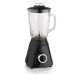Produktet er en elektrisk blender.

Produktet er en 220 volt elektrisk blender med 
•	500W motor
•	Med sikkerhedsafbrydefunktion
•	2 hastigheder
•	1,5 liter glaskande
•	Aftagelige knivblade og knivholder
•	Skrid-sikre gummifødder

Farve: Sort
Nettovægt: 3,327 kg
Dimensioner: 23,8 x 20,8 x 36 cm

Anvendelse
Blenderen kan blende og herunder knuse isterninger.