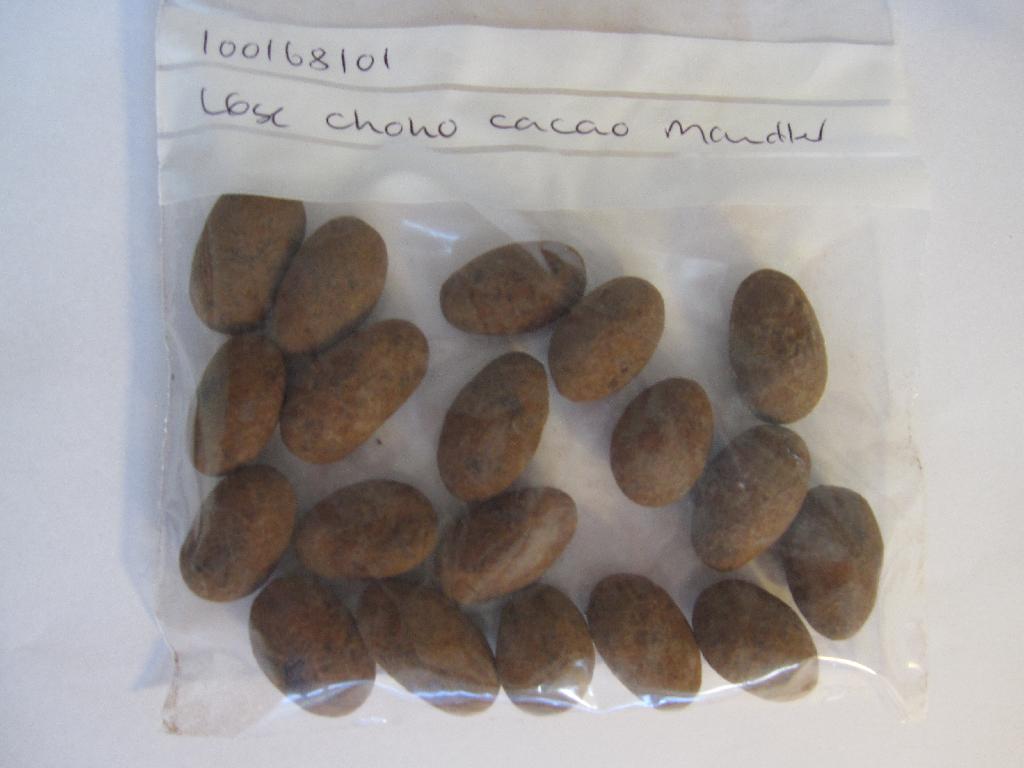 Produktet Choko Cacao Mandler består af mørkebrune ovale chokoladekugler i ulige størrelser omkring 2,6 til 3,4 cm, med drys af kakaopulver på overfladen, hvor chokoladen fremstår som overtræk trukket over mandler. Indholdet er oplyst som: Sukker, 30% mandler, sødmælkspulver (laktose), 10,9% kakaomasse, 9,5% kakaosmør, vallepulver (mælk og laktose), 2% kakaopulver, emulgator; sojalecitin.