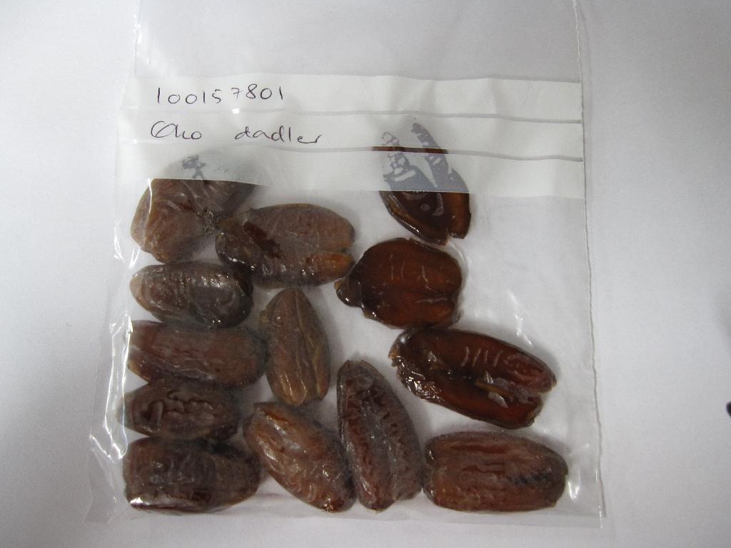 100157801 Øko Dadler
Tørrede økologiske dadler uden sten (100%).
Produktet er oplyst som 100% økologisk.
I bulk.