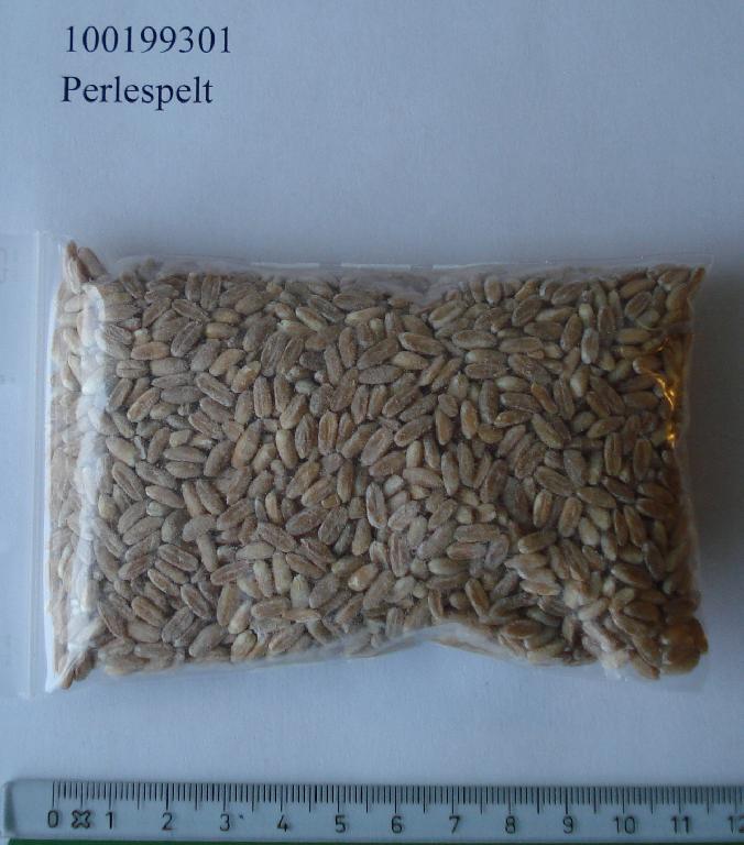 Varen betegnes som perlespelt og fremstår som slebne/polerede korn med afrundede ender. Det er oplyst, at der er tale om spelt (Triticum spelta)

Varen importeres i bulk eller detailsalgspakninger.
