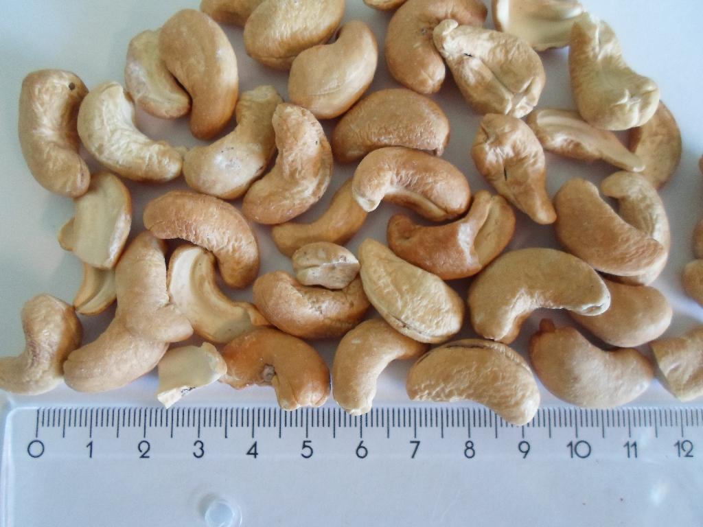 Det er oplyst, at varen består af 100 % cashewnødder, der er tørristet.

Varen fremstår som hele og halve cashewnødder uden skal med en længde på ca. 1,5-2,5 cm. Cashewnødderne er sprøde og smager ristet.

Varen foreligger i detailsalgspakninger (1 kg og derunder).