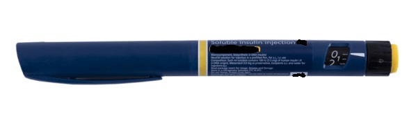 Det er oplyst, at varen er en klar, farveløs, vandig opløsning (en injektionsvæske), der foreligger i injektionspen.

De forskellige injektionspenne er aflange og indeholder en 3 ml cylinderampul. I den ene ende kan monteres en nål (kommer ikke med varen). I den anden ende er der en trykknap. Pennene er udstyret med en justerbar dosisvælger. En lille skala viser doseringens størrelse.

Varen kommer i præcist afmålte mængder klar til administration.

Varen foreligger i pakninger til detailsalg.
Virksomheden oplyser, at varen er et lægemiddel (erstatningsinsulin), der skal benyttes til behandling af diabetes hos personer over 1 år.

Varen er et erstatningsinsulin, der er identisk med det insulin, som produceres af bugspytkirtlen.

Det aktive stof i varen, human insulin, produceres via en metode, der er kendt som "rekombinant teknologi": Insulinet fremstilles af gærceller, der har fået indsat et gen (DNA), som gør dem i stand til at producere insulin.

Varen fungerer på samme måde som naturligt produceret insulin. Den begynder at nedsætte blodsukkeret ca. ½ time efter injektion, og virkningen holder i ca. 8 timer.

Efter det oplyste, gives varen som injektion under huden.