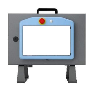 Det er oplyst, at varen er en kontrolenhed i et kasseformet kabinet, der er forbundet til en berøringsfølsom skærm via et kabel.

Kontrolenheden er bl.a. udstyret med USB 2.0, USB 3.0, mini Displayport out og Ethernet-port. Der er et håndtag oven på kabinettet og monteringsbeslag på bagsiden, samt monteringsbeslag/fødder under kabinettet.

Den berøringsfølsomme skærm er placeret i et selvstændigt kabinet med i alt tre trykknapper (to på fronten og en bag på). Skærmen kan hænges på fronten af kontrolenheden og har en USB-port, så varen kan forbindes med perifere apparater.
Varen er beregnet til at blive brugt som et elektrisk kontrolapparat til styring af robotarme (robotarmen er ikke en del af denne BTO).

Den berøringsfølsomme skærm er håndholdt og fastgøres via kabel til kontrolenheden. Den fungerer som en inputenhed, der sender driftsinstruktioner i form af signaler, som kontrolenheden fortolker og bruger til at instruere robotarmen.
Kontrolenheden indeholder bl.a.:
-	En 48 V/1500 W strømforsyning.
-	Et specialdesignet stik til en specifik robotarm.
-	Et sikkerhedskontrolkort, der bruges til I / O-konfiguration og tilfører spænding, samt styrer sikkerheden af robotarmen.
-	Et bundkort, der bruges til kommunikation mellem de elektroniske komponenter.
-	Lagerenhed, der bruges til at opbevare et Linux baseret operativsystem.

Den berøringsfølsomme skærm (PCAP) måler 12,1 tommer og har en opløsning på 1280 x 800 pixels.
Der medfølger et SD-kort, hvor indstillingerne til varens styresystem/OS er opsat til at køre med en specifik robotarm. Det er oplyst, at varen ikke er frit programmerbar.