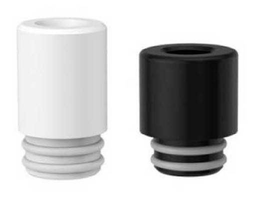 Varen er en hul og rund cylinder af plast med ensartet indre diameter i hele længden. Den ene ende af varen har en ydre indsnævring med to riller, hvor der sidder en gummiring i hver rille. Den anden ende er let afrundet i åbningen.
Varen bruges efter det oplyste som mundstykke til en elektronisk cigaret. Varen sættes ned i toppen af tanken af den elektroniske cigaret og holdes på plads af gummiringene.
Varen er fremstillet af plast og gummi.
Varen foreligger i en indpakning med ét stk.
 
Efter det oplyste foreligger varen i følgende to varianter:
1) Sort farve, højde på 14,7 mm, bredde på 11,9 mm og en indre diameter på 6,2 mm. 
2) Hvid farve, højde på 16,6 mm, bredde på 9,8 mm og en indre diameter på 4,2 mm.