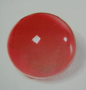 Artículo para gimnasia rítmica consistente en un balón de plástico con un diámetro de 19 cm y un peso de 400 gramos.
Se presenta para su venta al público en distintos colores.
