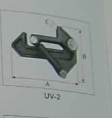 Artículo de uso general consistente en un anclaje para cierre (seguro) realizado en acero. Tiene una longitud de 228mm, una altura de 160mm y un fondo de 68mm.
Se utiliza en vehículos no automóviles (remolques) como seguro de la puerta basculante trasera.