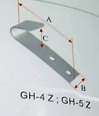Artículo de uso general consistente en un elemento de sujeción realizado en chapa de acero. Tiene una longitud de 41mm, una anchura de 15 mm y una altura de 14mm. Presenta dos orificios.
Se utiliza en vehículos no automóviles (remolques) para tensar la cuerda del toldo del remolque.