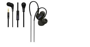 Auriculares estéreos, del tipo que se introduce en el oído, con micrófono incorporado que les permite realizar la función de manos libres cuando se conecta a un teléfono móvil. Disponen de un conector metálico tipo jack de 3,5 mm, de un cable de 1,5 m de longitud y carcasas de policarbonato para los auriculares.
Se presentan acondicionados para la venta al por menor en una caja de plástico.