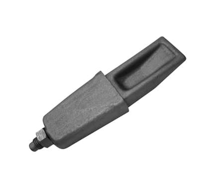 Cuña con tornillo realizada en pletina de acero.
Se utiliza en vehiculos no automoviles (remolques) para dar consistencia al pilar lateral.
Tiene unas medidas de 300 mm de longitud, 70 mm de ancho en uno de sus extremos y 25 mm de grosor.