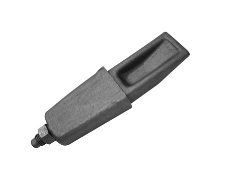 Cuña con tornillo realizada en pletina de acero.
Se utiliza en vehiculos no automoviles (remolques) para dar consistencia al pilar lateral.
Tiene unas medidas de 325 mm de longitud, 90 mm de ancho en uno de sus extremos y 30 mm de grosor.