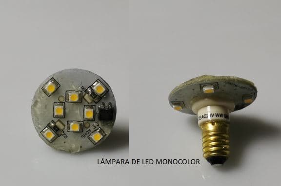 Lámpara monocolor LED de 1,5W.
Su utilidad es sustituir a las bombillas antiguas de filamento incandescente por estas en los pilotos de las decoraciones de aparatos y fachadas en ferias de atracciones.
Número de LEDs: 20 LEDS (16 Frontal +4 vuelta)
Medidas Φ40mm×40mm
Tipo de casquillo: Édison.
Tensión: AC 24V