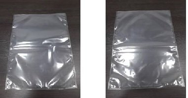 Bolsa de plástico, utilizada para el transporte o envasado de alimentos. No dispone de cierre. Tiene unas medidas de 380 mm x 500 mm.  Rectangular, transparente.
Se utiliza para envasar al vacío productos cárnicos.
Está fabricada a base de polietileno en su mayor parte y de poliamida.