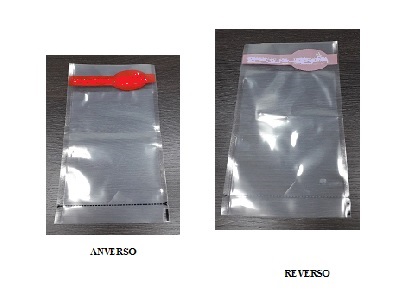 Bolsa de plástico, utilizada para el transporte o envasado de alimentos. No dispone de cierre. Tiene unas medidas de 170 mm x 290 mm.  Rectangular, transparente.
Se utiliza para envasar al vacio productos cárnicos en tacos.
Está fabricada a base de polietileno EVOH Pelable en su mayor parte y de poliéster.