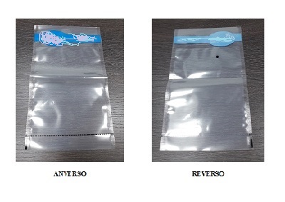 Bolsa de plástico, utilizada para el transporte o envasado de alimentos. No dispone de cierre. Tiene unas medidas de 170 mm x 290 mm.  Rectangular, transparente.
Se utiliza para envasar al vacío productos cárnicos en tacos.
Está fabricada a base de polietileno EVOH Pelable en su mayor parte y de poliéster.