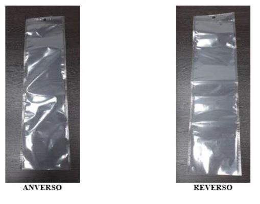 Bolsa de plástico, utilizada para el transporte o envasado de alimentos. No dispone de cierre. Tiene unas medidas de 145 mm x 525 mm.  Rectangular, transparente.
Se utiliza para envasar al vacío productos cárnicos.
Está fabricada a base de polietileno en su mayor parte y de poliéster.