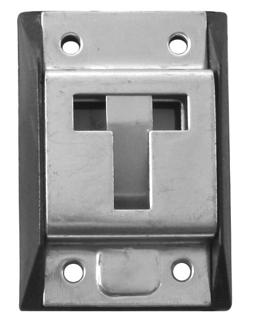 Artículo de uso general consistente en un retenedor de puerta realizado en chapa de acero con acabado en zinc y con una base de PVC.  Tiene forma rectangular y se fija en el lateral del camión, dispone de un hueco donde encajaría otra parte formando ambas partes un conjunto.
Se utiliza en camiones para mantener la puerta del camión abierta.
Tiene unas medidas de 81 mm de alto x 50 mm de ancho.