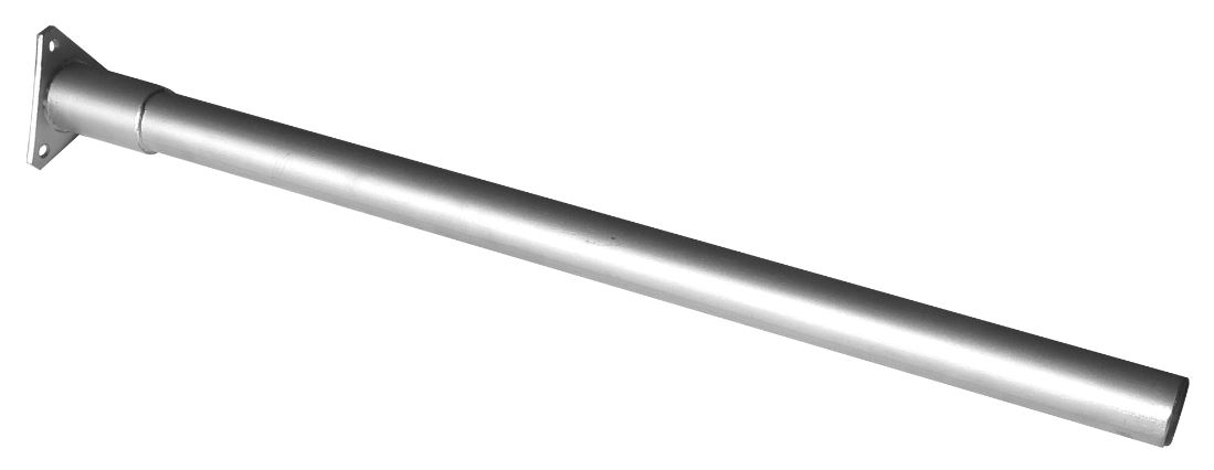 Tubo para aleta de camión de base triangular, largo, de chapa de acero cincada, que va atornillado al chasis del camión. Véase la imagen adjunta.
Sirve para fijar el guardabarros al chasis, haciendo de conexión y enlace entre ambas partes del camión.
Medidas: 760 mm de largo, 41 mm de diámetro y 306 mm de perímetro en la base triangular.
No va destinado a la industria del montaje.