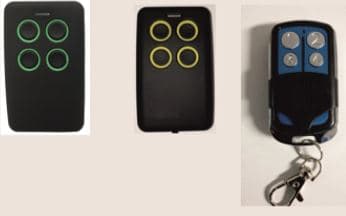 Mandos a distancia en diferentes formatos y colores utilizados para abrir y cerrar puertas de garaje y para activar y desactivar alarmas.

Todos los telemandos transmiten en radio frecuencia 433Mhz o 868Mhz y funcionan con una pila de 3v 

Aparte de alguna función de software especial, la única diferencia entre los distintos telemandos es la carcasa, que se personaliza según lo demande el cliente. 

Medidas: 45 x 92 x 15 mm

Alcance: de 50 a 100 m Potencia < 1mW

Peso:

Versión metálica: 45 gr

Versión ABS: 35 gr
Se utilizan para abrir y cerrar puertas de garaje y para activar y desactivar alarmas.
Metal y/o ABS (acrilonitrilo butadieno estireno)