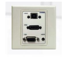 Caja pasiva de conexiones.

Conexiones incorporadas:

1 USB hembra tipo B

1 HDMI hembra

1 VGA hembra D-Sub 15-pin

1 Audio 3,5 mm mini Jack
El producto se utiliza como periférico de ordenadores y en conexiones de aulas con pizarra digital.
Incluye cable HDMI 2.25 m