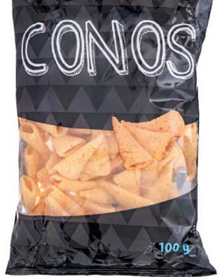 Pellets. Producto de aperitivo de maíz frito con sabor a queso y bacon. Se presenta en bolsa con ventana transparente, de 100gr.
Concebido para uso alimentario.