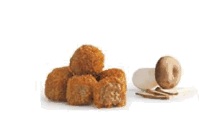 Croquetas de marisco, (menos del 20% en peso de marisco) rebozadas con panko (pan rallado japonés). Se presentan congeladas en bolsas de medio kilo o de 2 kg, en cajas de 8 kilos. Es un producto precocinado.
Concebido para uso alimentario.
Composición: leche, harina, nata, aceite, marisco y panko (harina de trigo, sal, levadura y azúcar).
