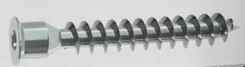 Tornillo autorroscante rosca madera que llega casi hasta la cabeza, Allen, de acero al carbono, cincado, cabeza avellanada con punta.
Medidas: 5 x 50 mm.
