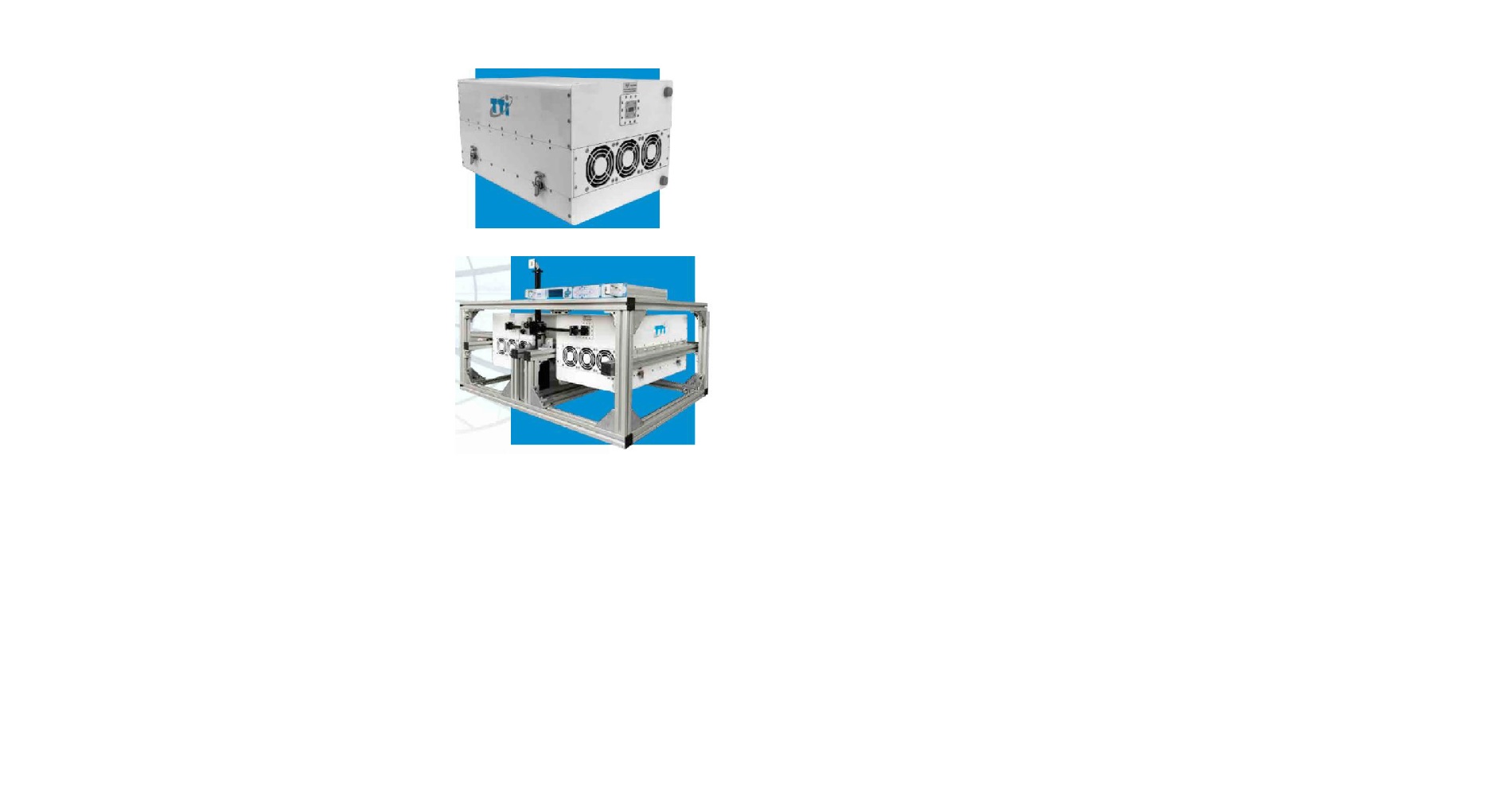 Amplificador de estado sólido de 600W en banda Ku. Consta de una envolvente mecánica que aloja en su interior diferentes placas y componentes electrónicos, así como un módulo de alimentación.
Se utiliza en comunicaciones por satélites y radiocomunicación broadcast para amplificar señales de microondas.
Dimensiones: 550 x 360 x 280 mm
Peso: 68 kg