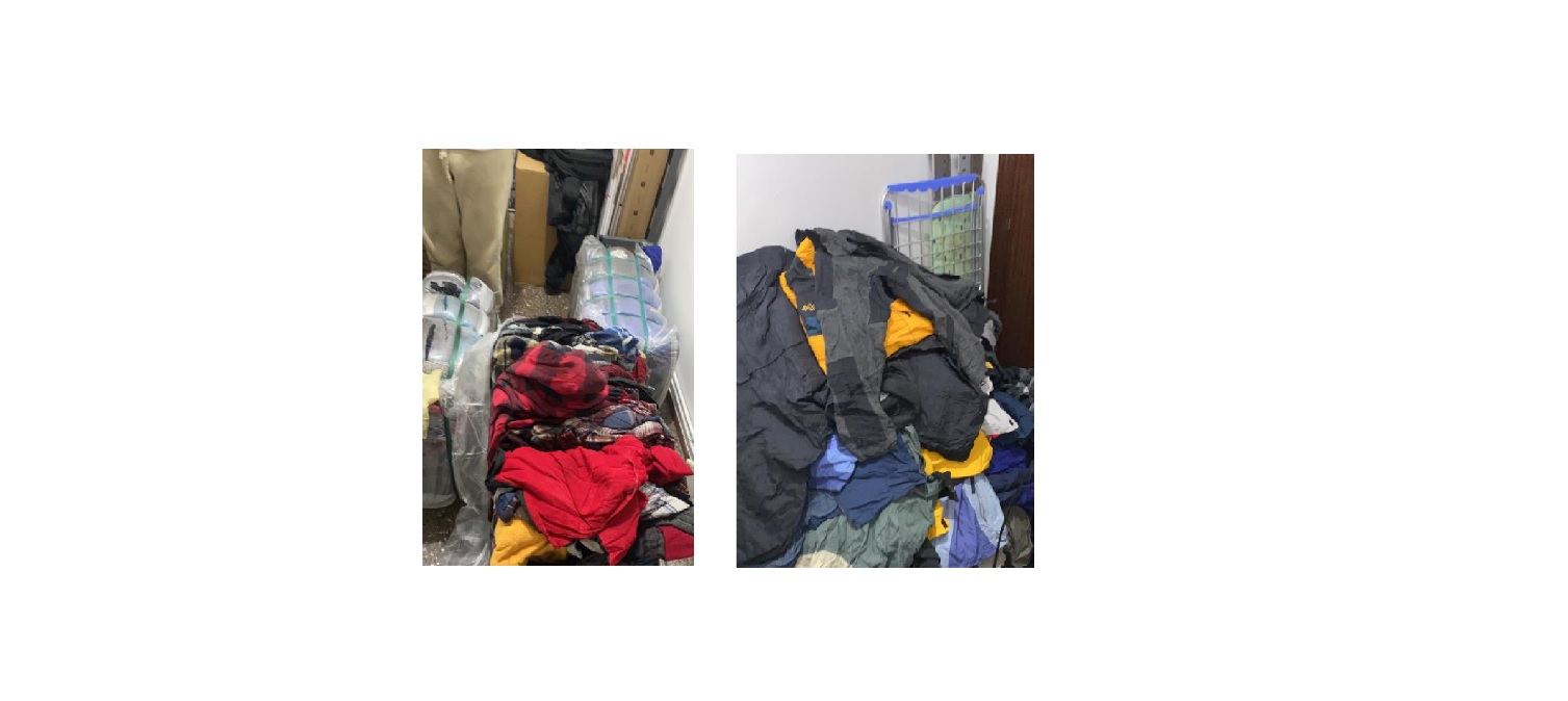 Artículo de prendería consistente en ropa usada presentada a granel ya sea en sacos balas o cajas.
La ropa usada se vende posteriormente para ser utilizada como prenda de vestir